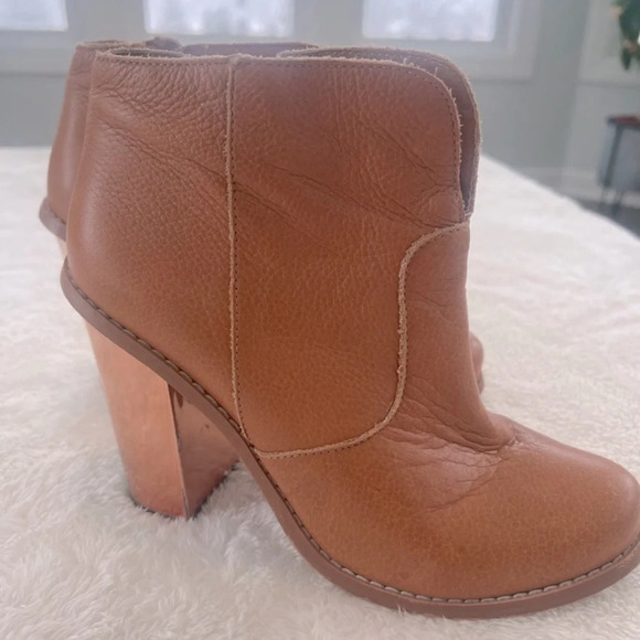 Vintage Chinese Laundry Sz 6.5 Kristin Cavallari RAYLIN Camel bronze heel boots - Picture 1 of 11